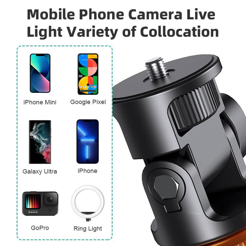 61" Phone Tripod for Iphone/Android & Selfie Stick with Remote, Upgraded Stand, Compatible with Iphone 16/15/14/13, Travel-Friendly & Stable