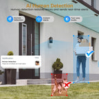 Doorbell Camera Wireless, Smart Wifi Video Doorbell, 1080P, Video Doorbell Camera with 2 Way Audio, AI Human Detection, Night Vision, Cloud Storage, Battery Powered, Easy Installation, 2.4G Wifi Only