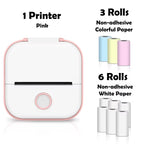 T02 Mini Printer Portable Printer Thermal Printing Sticker Wireless Inkless Pocket Printer Self-Adhesive Label Printer