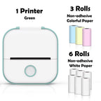 T02 Mini Printer Portable Printer Thermal Printing Sticker Wireless Inkless Pocket Printer Self-Adhesive Label Printer