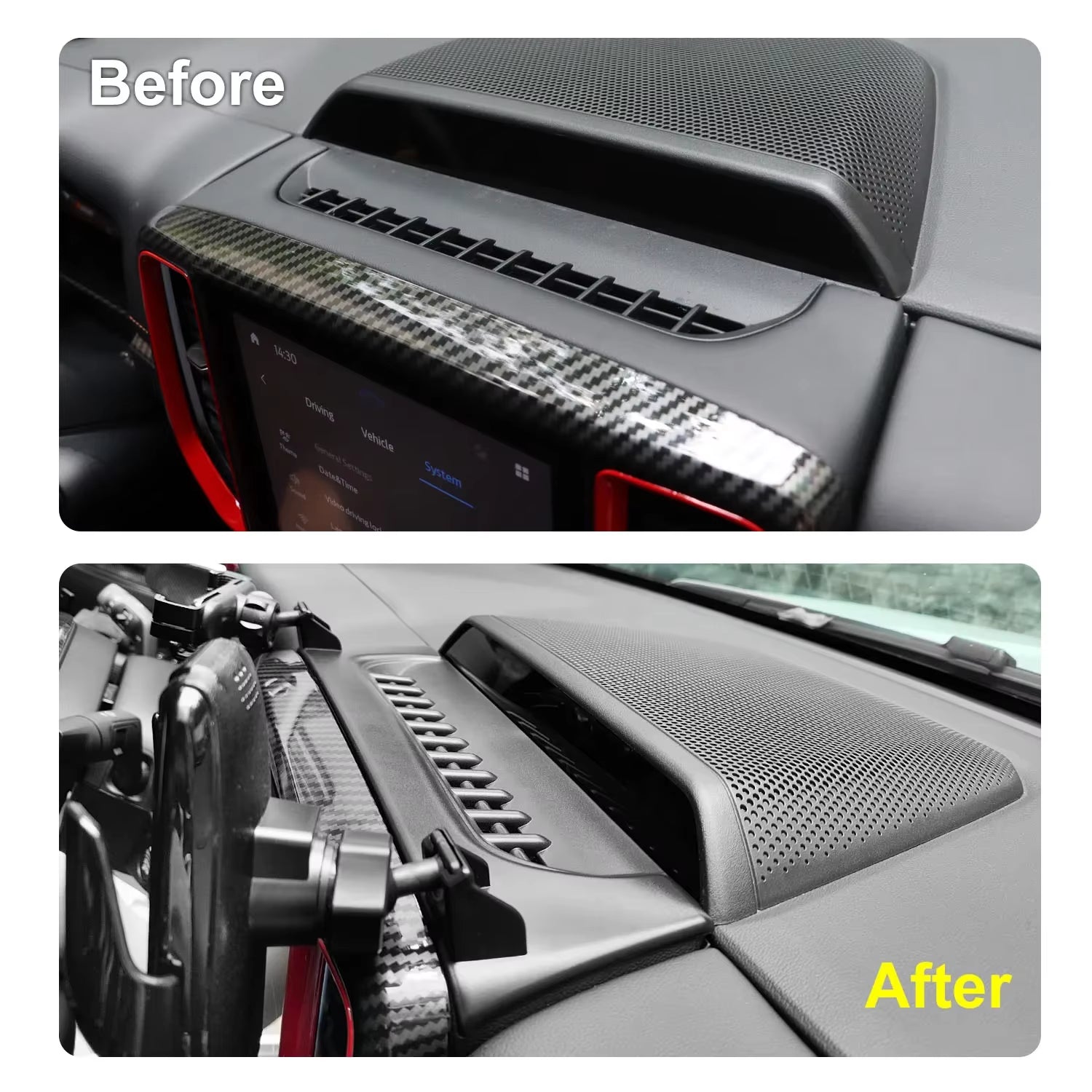 Fit for Ford Ranger Everest 2024 2025 Truck Accessories Car Phone Holder Dashboard Mobile Cell Support Bracket Car Phone Holder