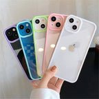 Candy Shockproof Silicone Bumper Phone Case for Iphone 14 11 12 13 Pro Max X XS XR 8 7 plus SE Transparent Protection Back Cover