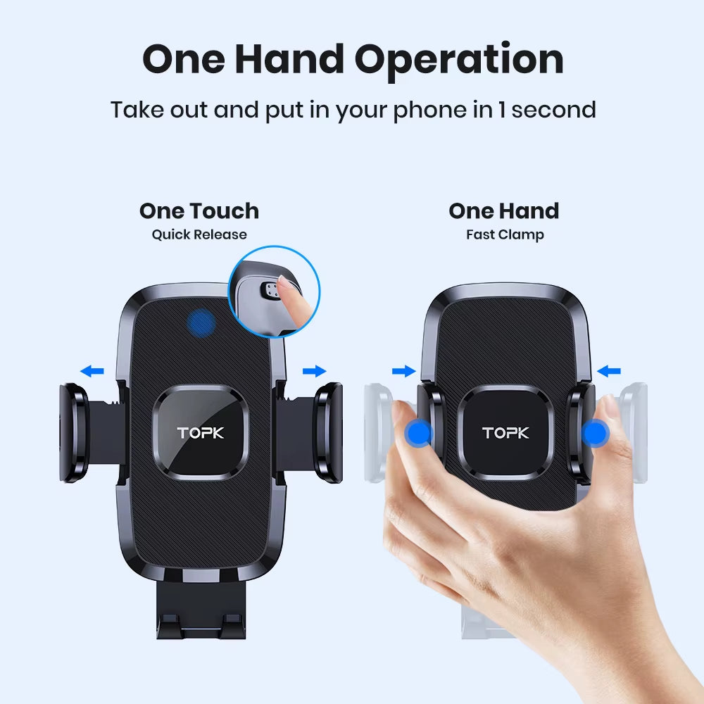 Car Phone Holder Air Vent Car Phone Mount Upgrade Hook Clip Gravity,Aluminum Car Cradle for Iphone 15 14 13 12 11 Pro Max