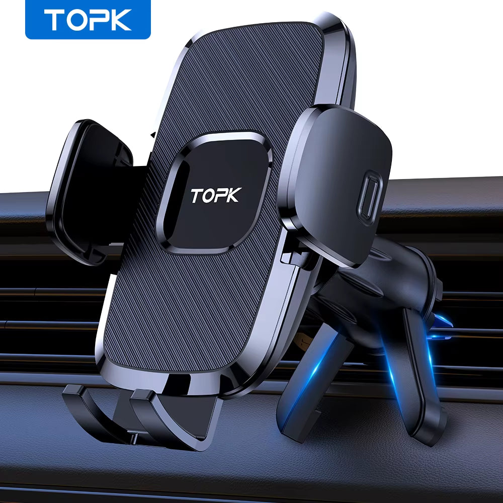Car Phone Holder Air Vent Car Phone Mount Upgrade Hook Clip Gravity,Aluminum Car Cradle for Iphone 15 14 13 12 11 Pro Max